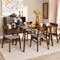 Baxton Studio Orion Light Grey Upholstered and Walnut Wood 5-Piece Dining Set 167-10810-10807 - alternate 8